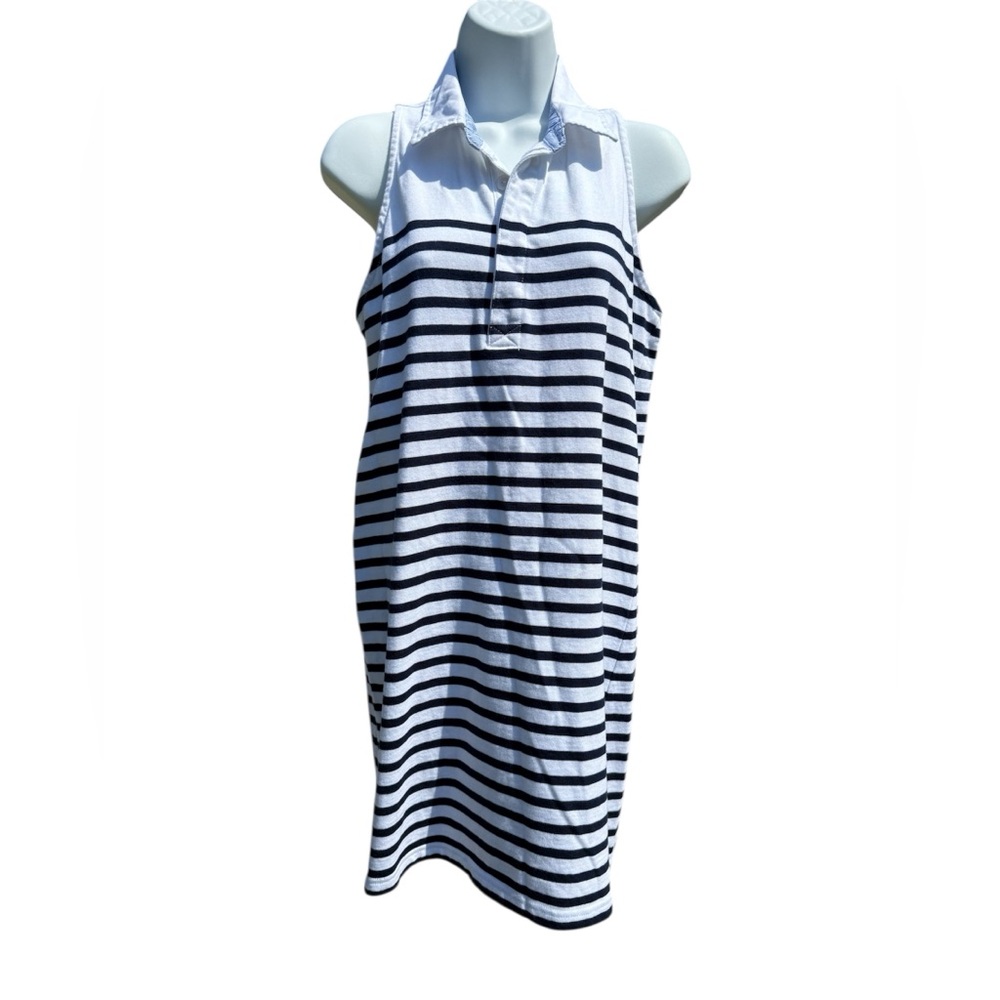 Crown & Ivy Blue and White Pinstripe dress Size Medium
